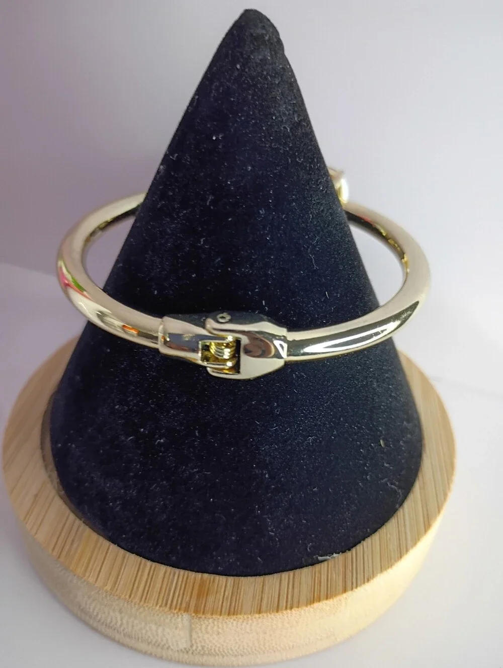 Gold Cuff Bracelet with Red Cushion-Cut Stones